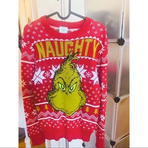 Grinch Naughty Ugly Christmas Sweater Sz Small Red